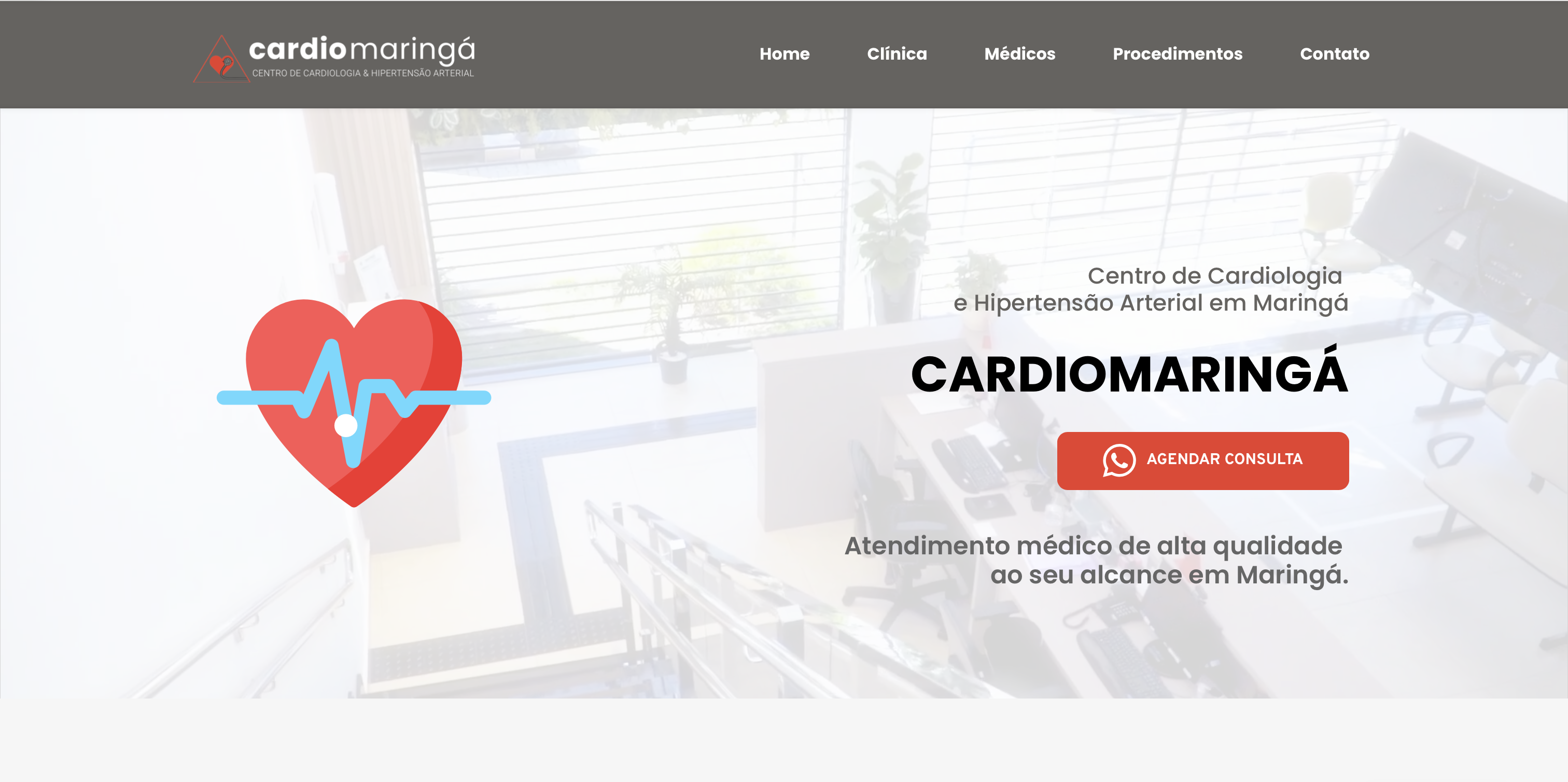 Website CardioMaringa - Centro de Cardiologia