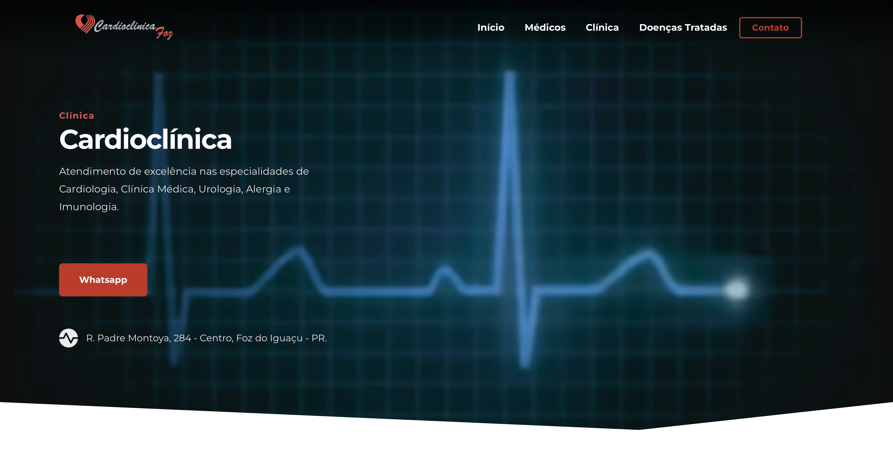 Website Cardioclinica de Foz do Iguacu