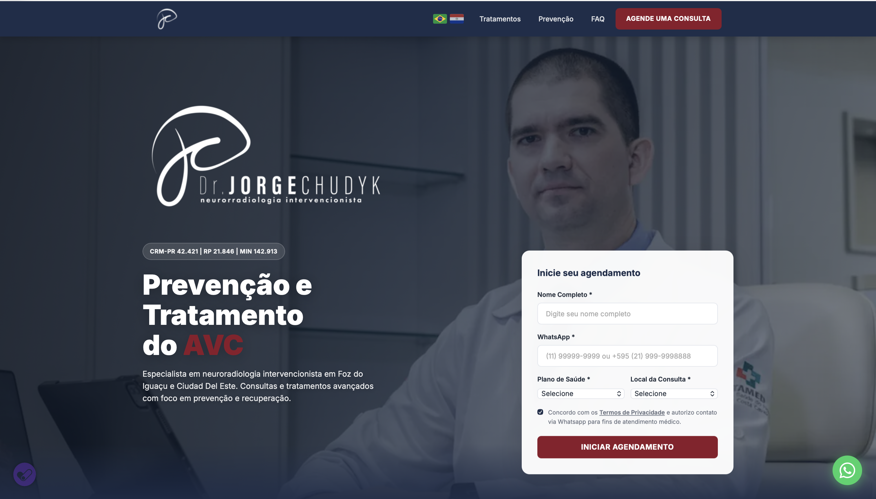 Website Dr. Jorge Chudyk - Neurorradiologista em Foz do Iguacu