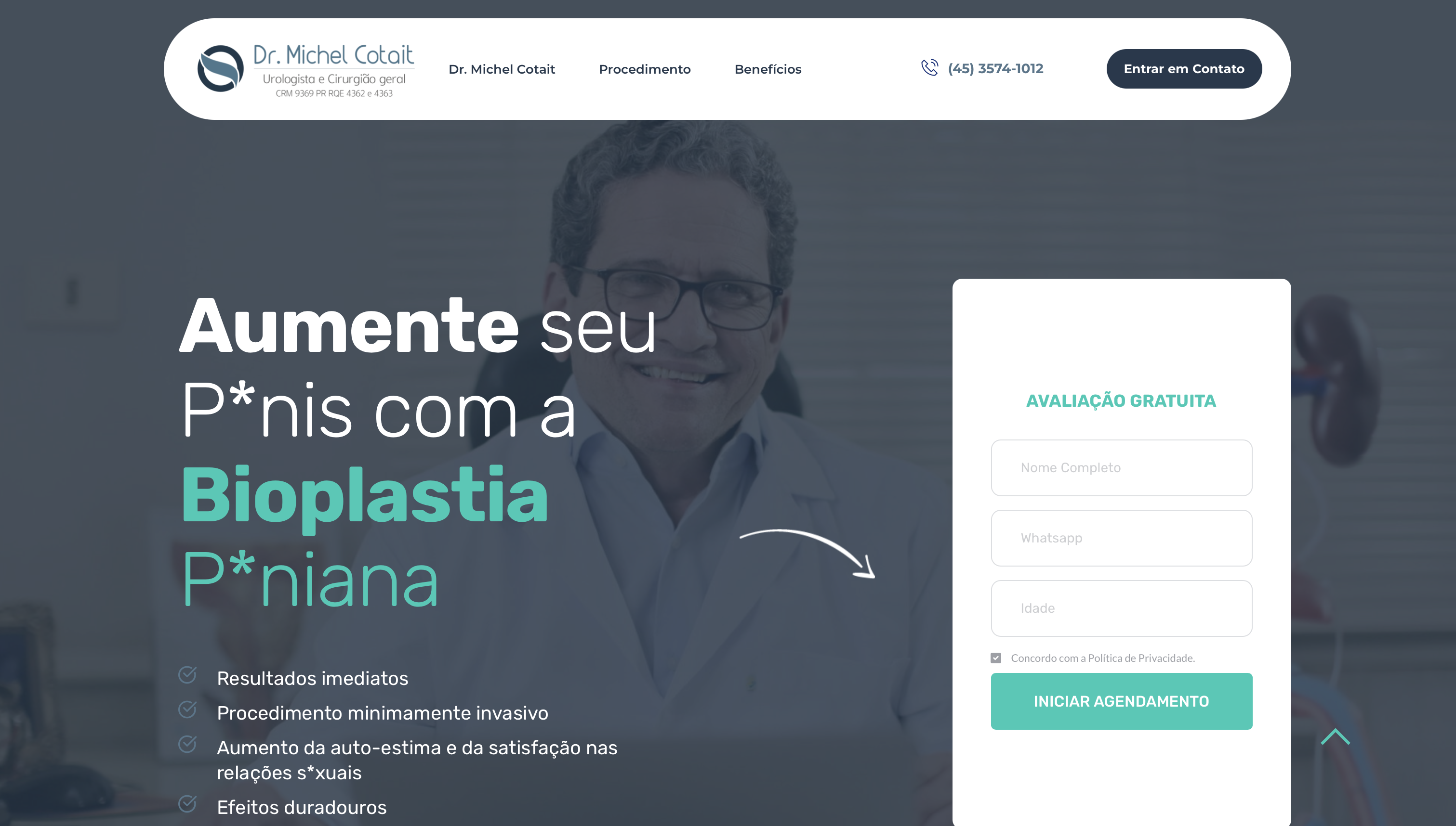 Website Dr. Michel Cotait - Bioplastia em Foz do Iguacu