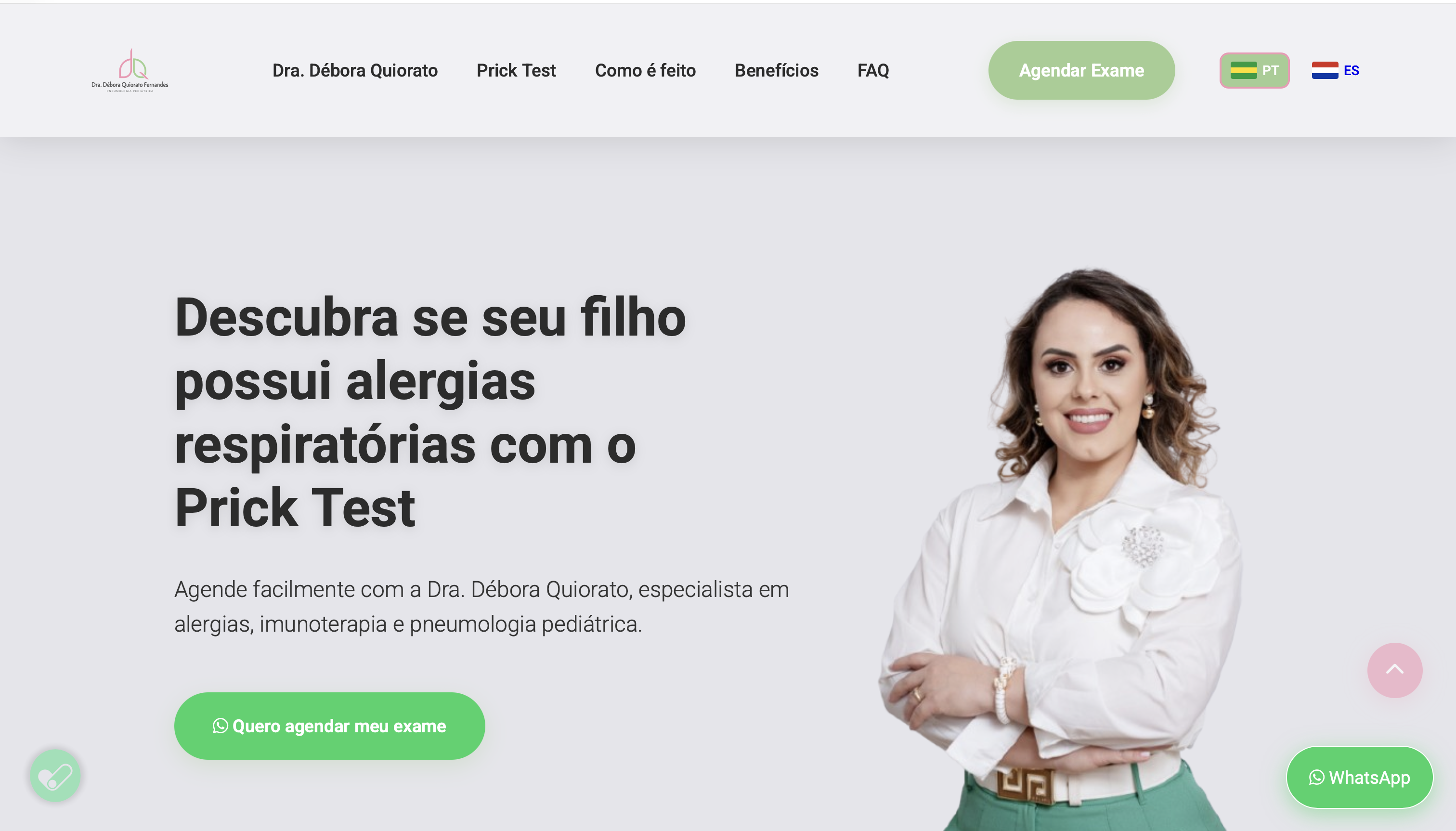 Website Dra. Debora Quiorato - Pediatria em Foz do Iguacu