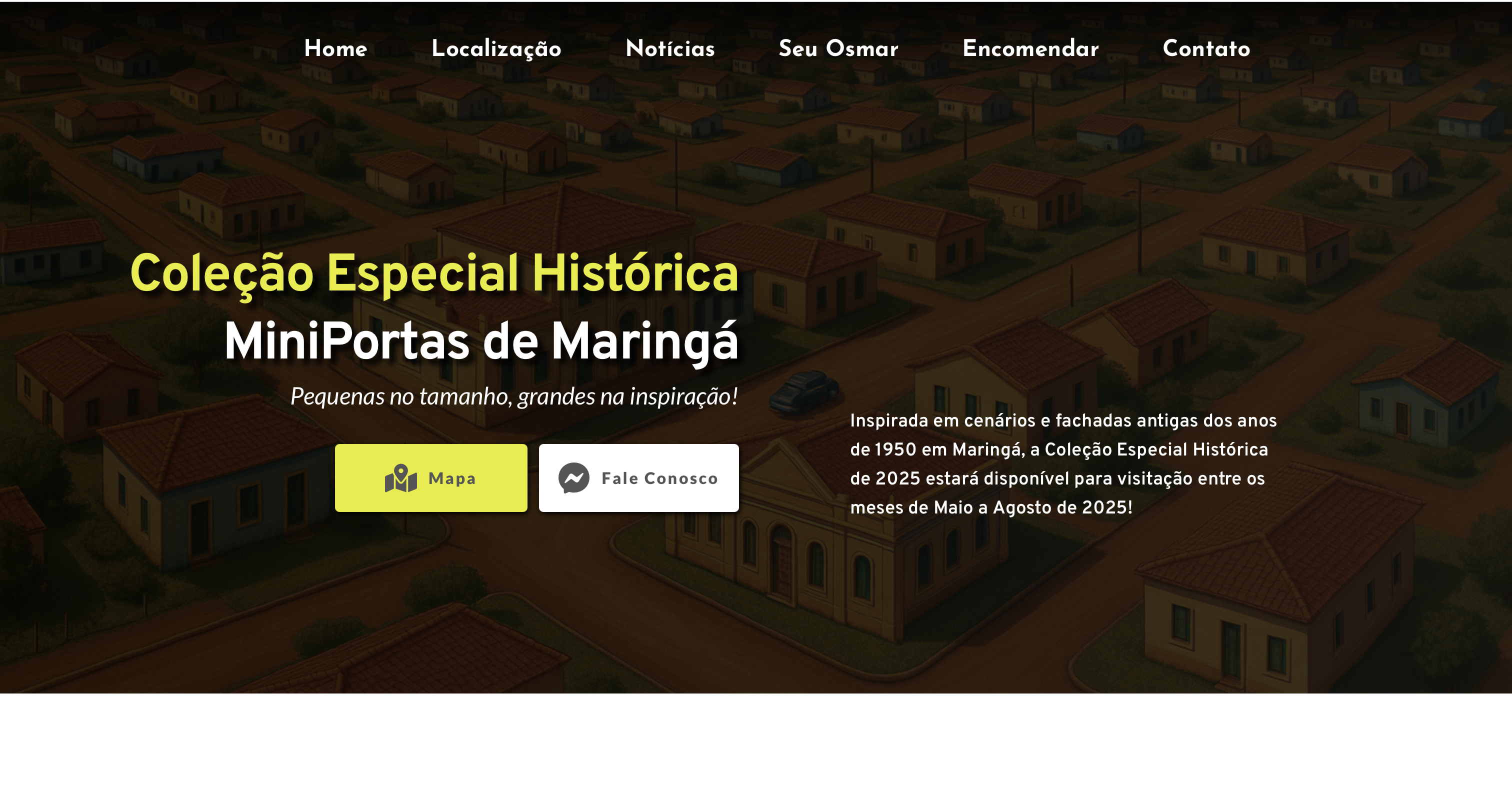Website Miniportas de Maringa - projeto voluntario
